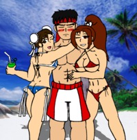 chun li ryu hentai pre ryu beach beauties soryukey edq morelikethis fanart cartoons traditional