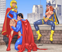 dc girls hentai superman sucking supergirls dick batgirl jerks off