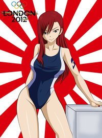 erza hentai pics erza olympics xedor art olympic swimsuit