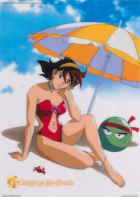 g gundam hentai absurdres anklet bare shoulders beach bikini blush cagalli yula