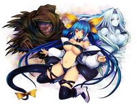 guilty gear i-no hentai konachan blue hair bow breasts cleavage dizzy guilty gear kara color necro bra panties pink eyes ribbons tail underwear blogentry