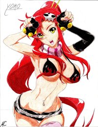 gurren lagann yoko hentai game pre caramelldansen yoko archaicgraffiti ntdip morelikethis fanart traditional drawings games