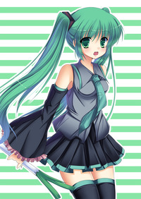 vocaloid hentai pictures albums userpics amemiya ruki aqua eyes hair detached sleeves hatsune miku highres long necktie skirt solo spring onion thighhighs twintails vocaloid zettai ryouiki kor hentai categorized wallpapers galleries