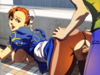 hentai porn public street fighter chun getting plowed from behind some random person public