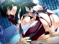 kagami hentai hentai black hair blush breasts bukkake censored cum inside erect nipples facial game gangbang girl green happy igawa asagi kagami large long monst