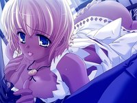 little hentai girl sex hentaiblog blonde hair blue eyes censored dark skin fellatio game ganguro horizontal invisicock jewelry mizuki quilt necklace oral penis short sug