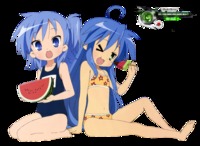 lucky star konata hentai konata bhikage ultra cute render lucky starkonata izumimitakawa hikage