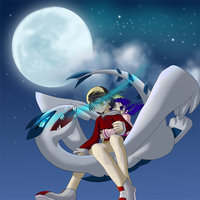 lugia hentai flying lugia under night sky minawa chiaki