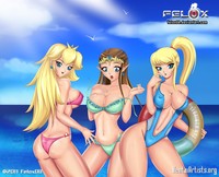 peach zelda hentai fullsize samus zelda peach rezised