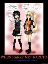 sexy no jutsu hentai demotivational poster when harry met naruto potter